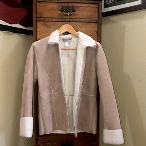 Coldwater creek sheepskin/suede jacket